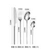 Stainless Steel Tableware Hot-selling Light Luxury Simple Hotel Steak Knife Fork Spoon Dessert Spoon