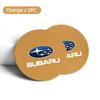 2Pcs Accessories Car Coaster Anti-slip Water Cup Drink Mat For Subaru STI Impreza Legacy WRX BRZ Forester XV Outback Crosstrek ge3