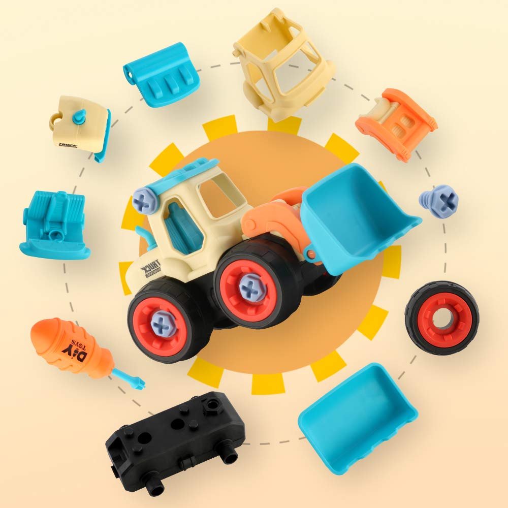 JoyGrow Конструктор DIY Обучающий Конструктор Игровой Песочница Мини Подарок для Мальчиков и Девочек Транспортные средства, 4, Игрушки, Экскаватор, Игра, Игра, Машины,