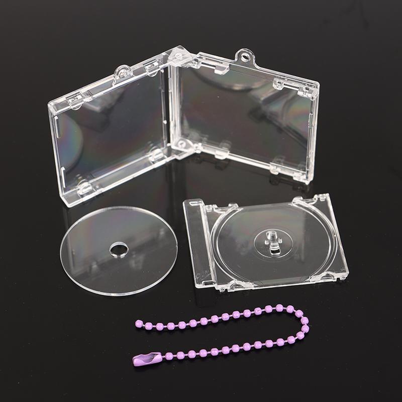 Периферийный мини-кейс для CD-плеера, брелок – Пустой альбом для DIY-памяти, держатель для ключей и подвеска для рюкзака