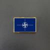 Nato Flag Brooch Made of Zinc Alloy Coated Pvc 2.5 * 1.5cm North Atlantic Treaty Small Handmade