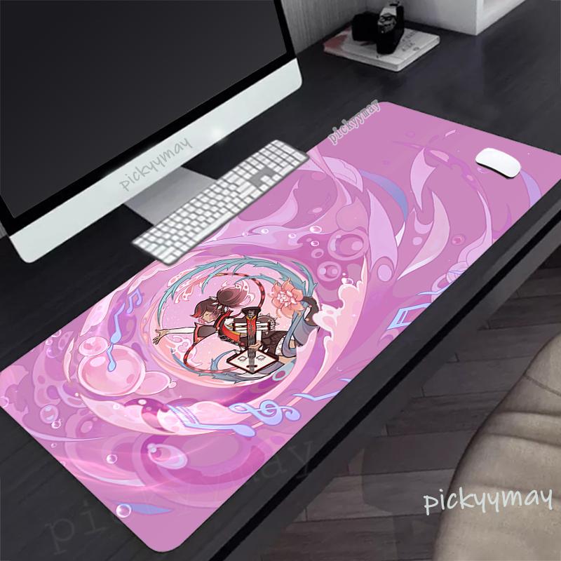 Large Mousepad Gamer Mousepads Keyboard Mat Anime Desk Rug Genshin Impact Pc HD Desk Mats Company Mouse Pad For Gift