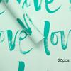 20 шт. LOVE Print Flowers Букет Оберточная бумага Товары для декора ко Дню святого Валентина Цветочные букеты Подарочная упаковочная бумага Свадебная упаковка