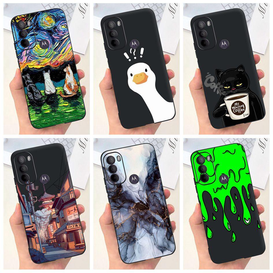 For Motorola Moto G31 Case XT2173-3 Silicone Cover Lovely Cat Duck Marble Soft TPU Phone Cases For Motorola Moto G51 G71 5G Capa