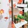 6M Maple Leaf Garland Fairy Lamp 40 LED Light-up Artificial Red Leaves Vine Indoor Outdoor Halloween Fall Harvest Festival Thanksgiving Decoration