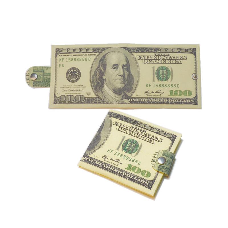 16 стилей, мужской кошелек, ультратонкий кошелек Billeteras Para Hombr, короткий кошелек с рисунком банкнот, унисекс, кошелек для монет, кошелек для женщин