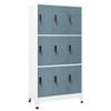 VidaXL Locker Cabinet Light Grey and Dark Grey 90x45x180 Cm Steel 339811