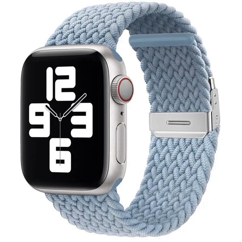 Nylon Fabric Band for Apple Watch Series 8 7 6 SE 5 4 3 38 40mm 42mm 44mm 41MM 45MM 49 Ultra Braided Solo Loop Strap for Iwatch