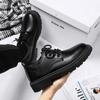 Fashion Men's Shoes Black Fashion Business Leather Shoe Platform Oxfords Anti-slip Thick Tottom Male Derby Shoe Loafers Chaussure Hommes