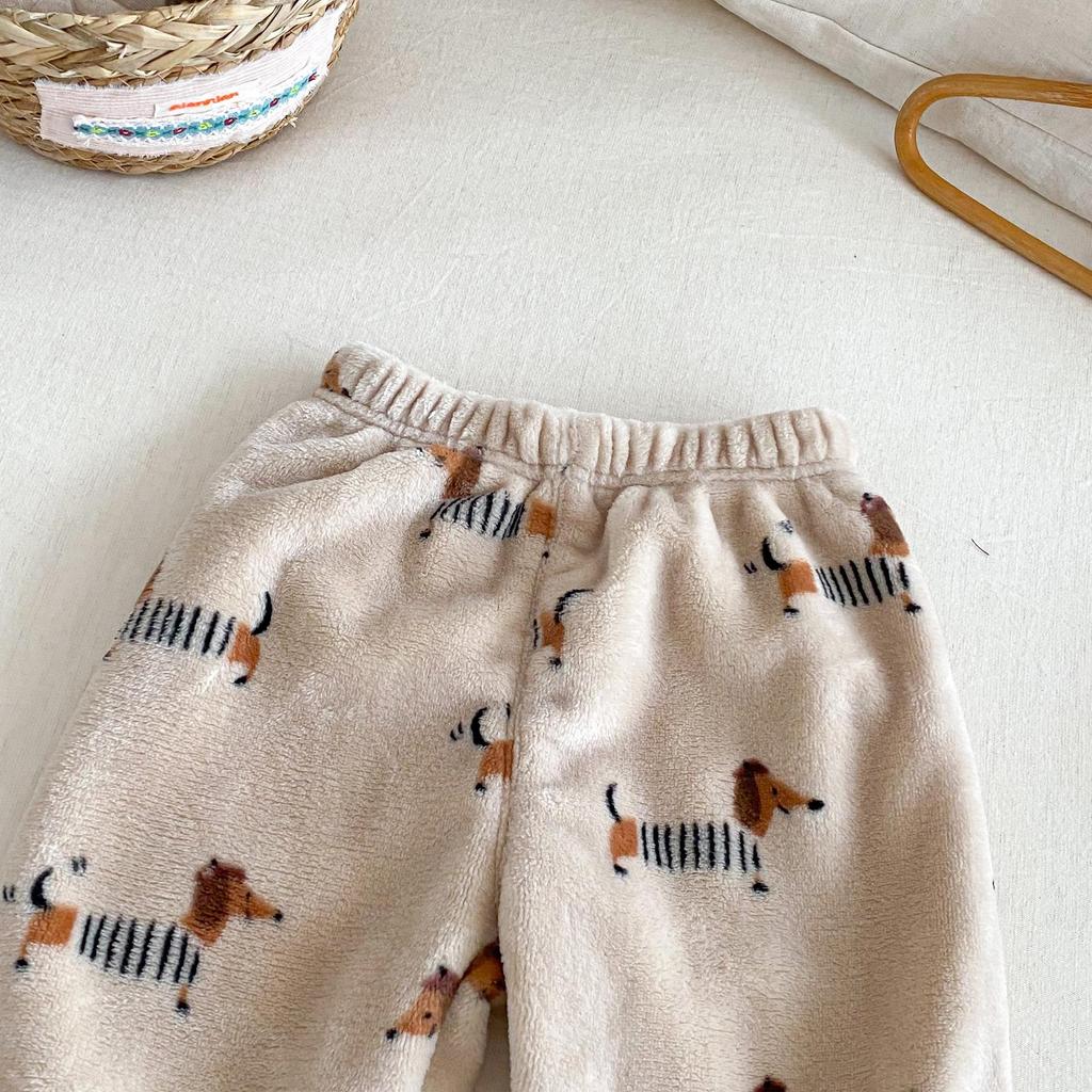 Детский мультяшный флисовый комплект - Зимняя толстовка и спортивные штаны для возраста 0-5 лет (AT198)