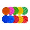 10x Sensory Circles Discs Mat Textured Portable Silicone Mats Pads for Kids