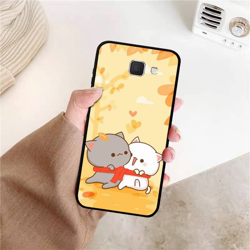 Чехол для телефона Yinuoda с персиковым котом и милым мультяшным рисунком для Samsung J8 J7 Core Dou J6 J4 plus J5 J2 Prime A21 A10s A8 A02