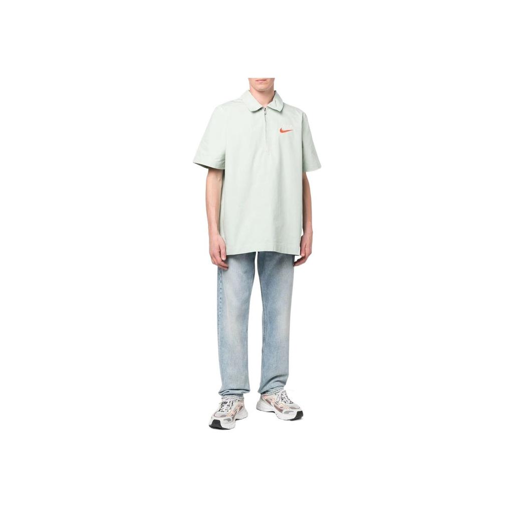 Nike Рубашка поло с короткими рукавами и вышитым логотипом, мужские топы мятно-зеленого цвета DM5283-017