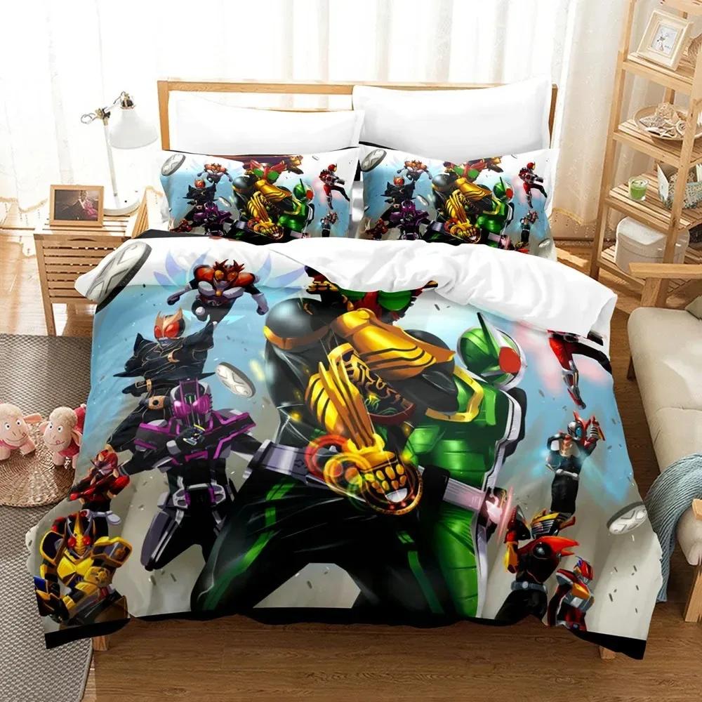 Комплект постельного белья Kamen Rider, пододеяльник, наволочка, удобный стеганый комплект постельного белья, комплект постельного белья размера «king size» для дома и офиса