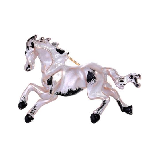 Brooch Pin Chinese Zodiac Year of Horse Enamel Brooch Vintage Animal Zodiac Pin Sweaters Hats Bags Badge Clothing Decoration