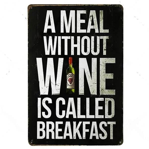 Retro Wine Metal Sign Plaque Vintage Whiskey Painting Perfect for Bar Restaurant Club Man Cave Wall Decor