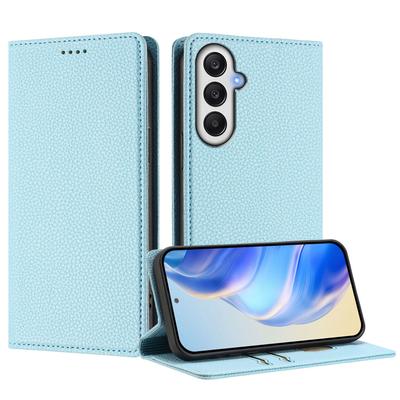 Чехол-книжка для Samsung Galaxy A55 5G с блокировкой RFID, кожаный чехол для мобильного телефона с текстурой личи