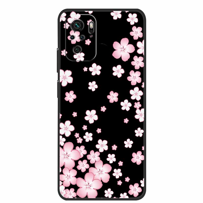 For Xiaomi Poco M5s Case Luxury TPU Soft Silicone Phone Back Cover for PocoM5s Shockproof Flowers Cute Cartoon Flowers New Coque