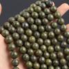 Isoaltion нефритовые бусины из натурального камня темный нефрит круглые бусины для изготовления ювелирных изделий DIY ожерелье серьги браслет аксессуар