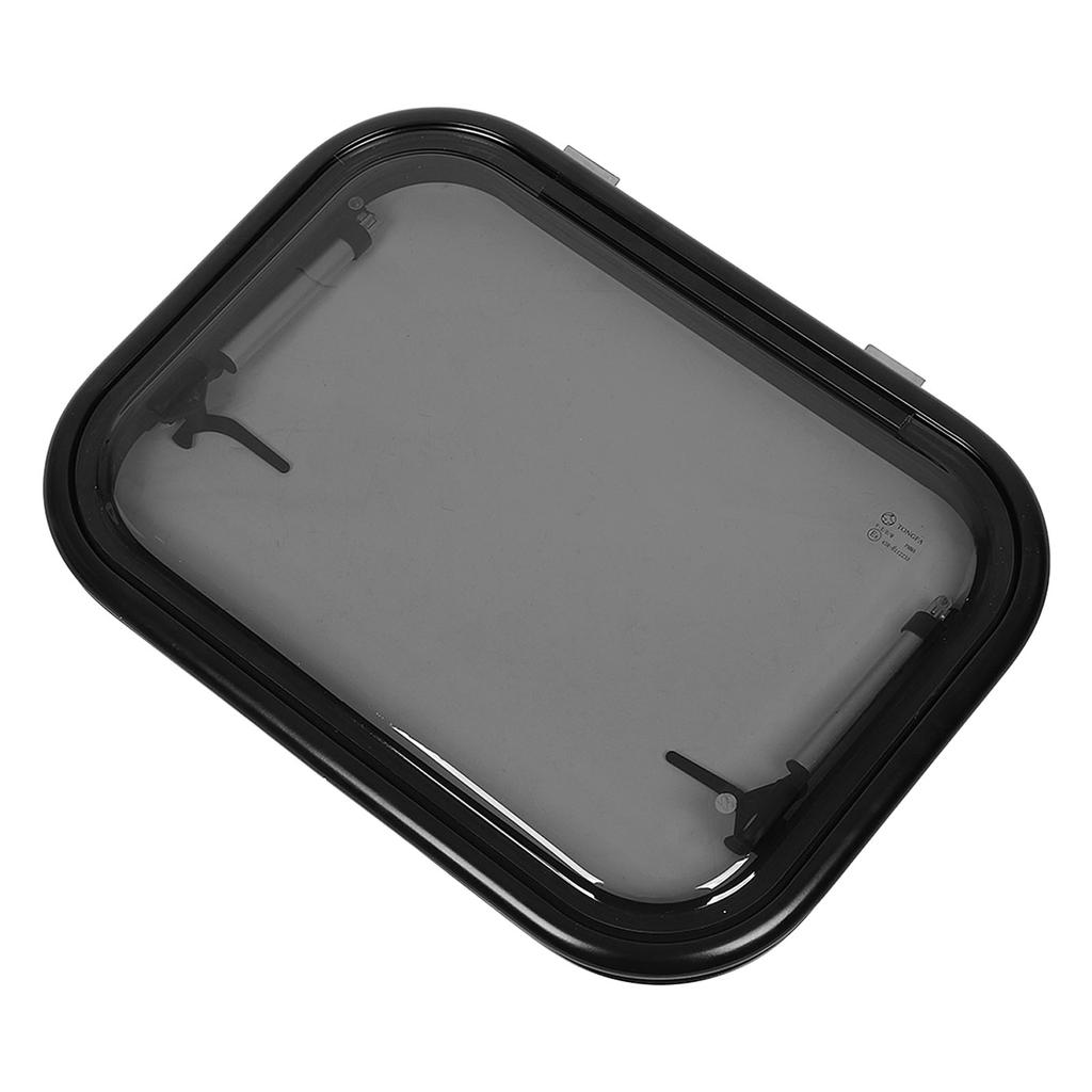 550x400mm RV Push Out Window Rounded Acrylic Insulating Glass Double Layer UV Proof with Insect Net 