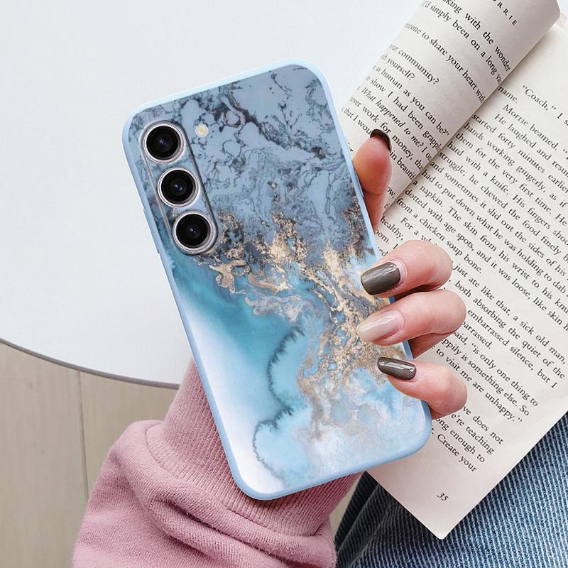Чехол для Samsung A55 5G Задняя крышка Защитный силиконовый Funda Модный Мраморный Каменный Текстурный Coque для Samsung Galaxy A54 A56 Capa
