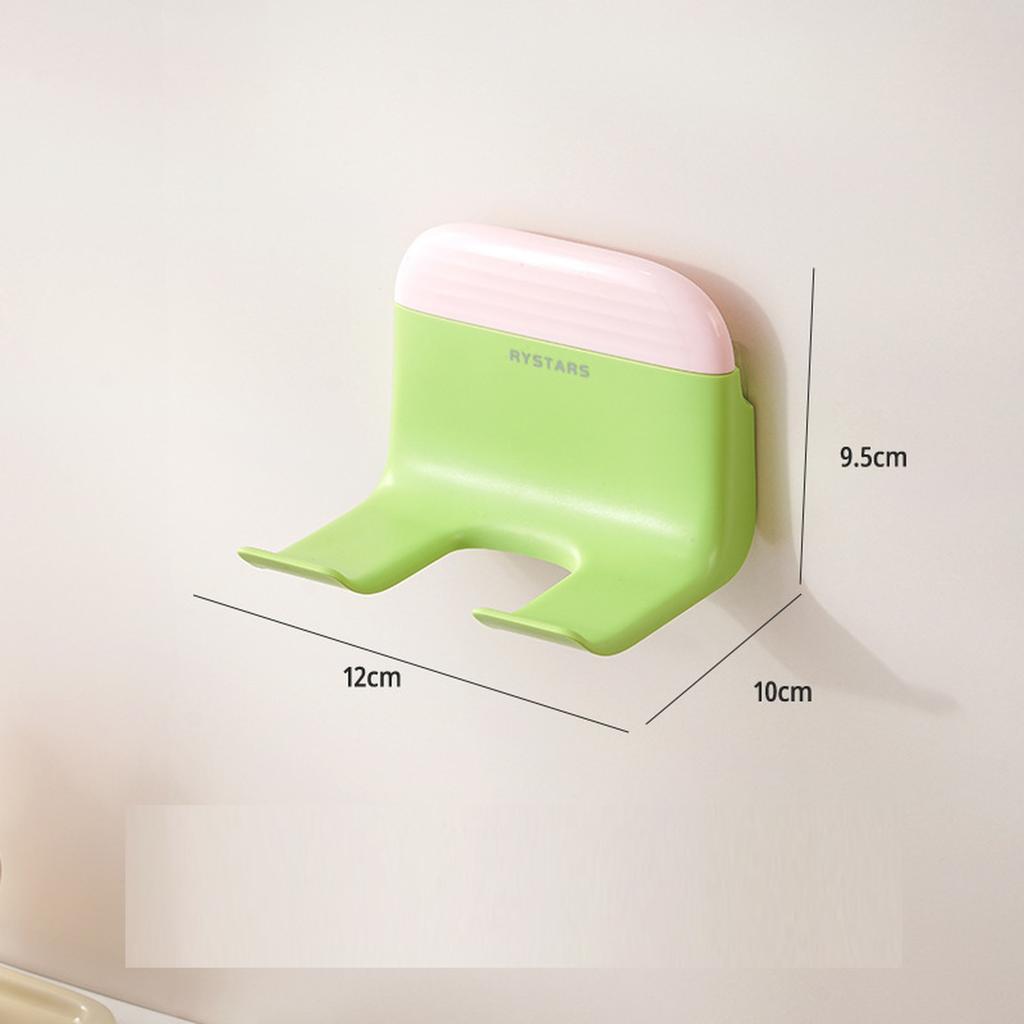Wall Mounted Hair Dryer Holder No Drilling Required Bathroom Hair Dryer Rack Multifunctional Storage Organizer for Bathroom and Toilet
