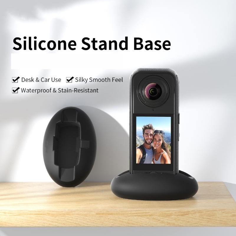 Silicone Base Camera Desktop Mount Precise Cut Design AntiSlip Base For X4 Air Outdoor Adventure Photography Accessory