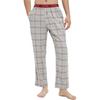 Повседневные жаккардовые брюки с поясом, удобные для сна, мужские брюки, серые, в клетку NM1429O-7SI