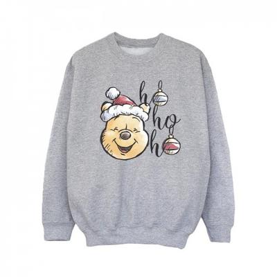 Толстовка с принтом Winnie The Pooh Ho Ho Ho Baubles для девочек