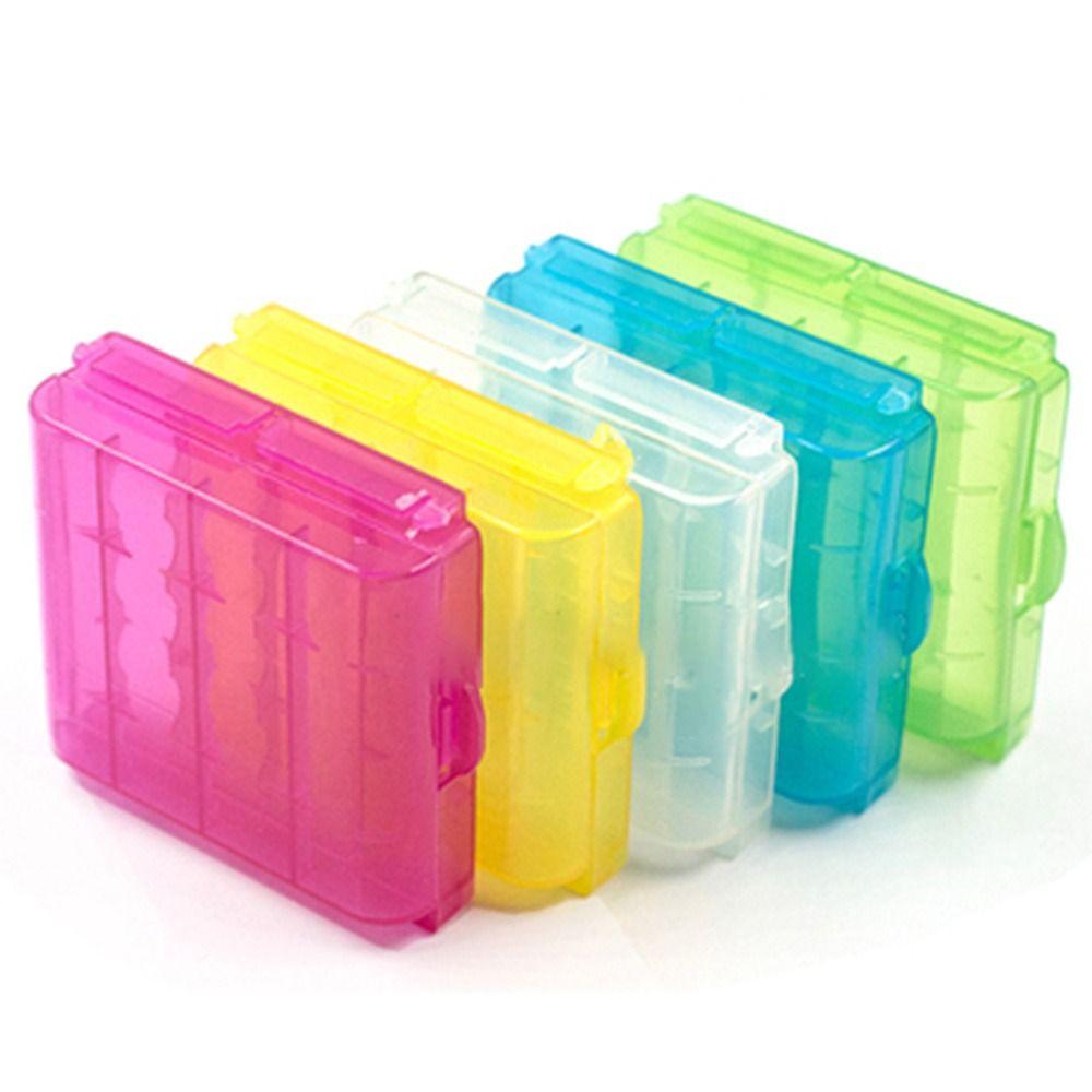 Rechargeable Battery Container Organizer Battery Box Battery Case 4 AA AAA Battery Holder Storage