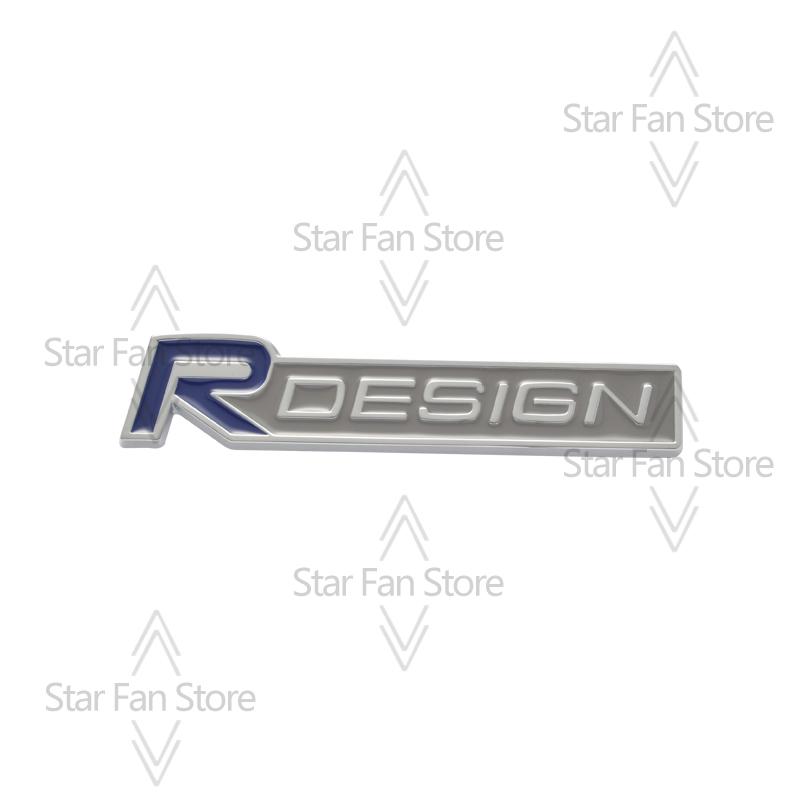Metal R Design Grille Badge 3D Stickers Car Trunk Body Emblem Decal Car Styling For Volvo S40 S60 S80 V60 XC40 XC60 XC90 V40 AWD
