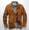 AL KHALID Brown Leather Blazer Men Pure Suede Coat Motorcycle Stylish Men's Leather
