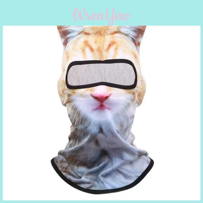 3d Animal Print Sun Shield Face Cover For Water Sports And All Season Outdoor Use