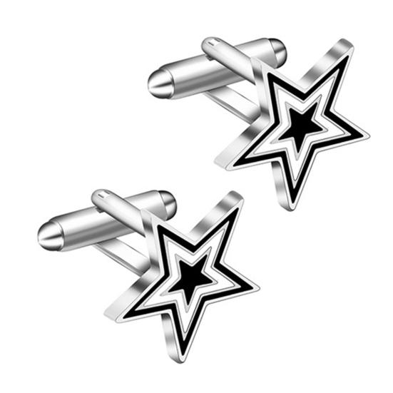 1 Pair Men Cufflinks Drum Shape Fade-Resistant Alloy Cufflinks Casual Formal Wear Banquet Attire Accessories