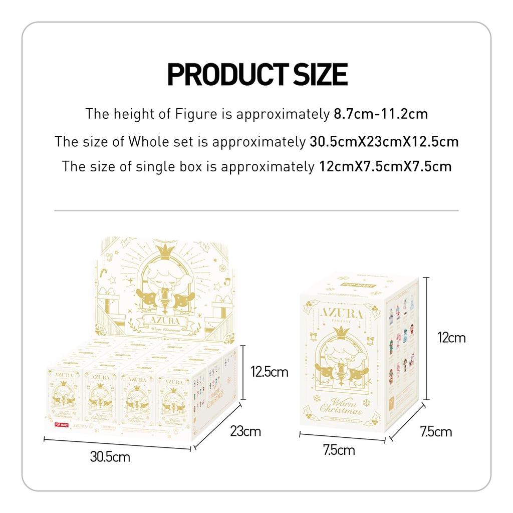 POP MART AZURA Warm Christmas Series [Assorted Box 12 Pieces] Pop Mart Gachapon Blind Box Figures Plastic Model Premium Toys PVC Soft Vinyl Original