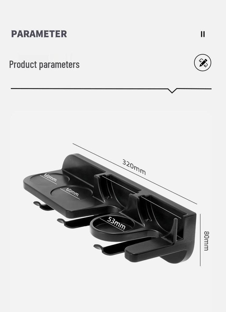 Настенный органайзер для кофейных аксессуаров с держателем для темпера и молотком