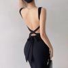 Hollow-Back Backless Dress for Women - Slimming Suspender Long Skirt with Built-in Inner Wear