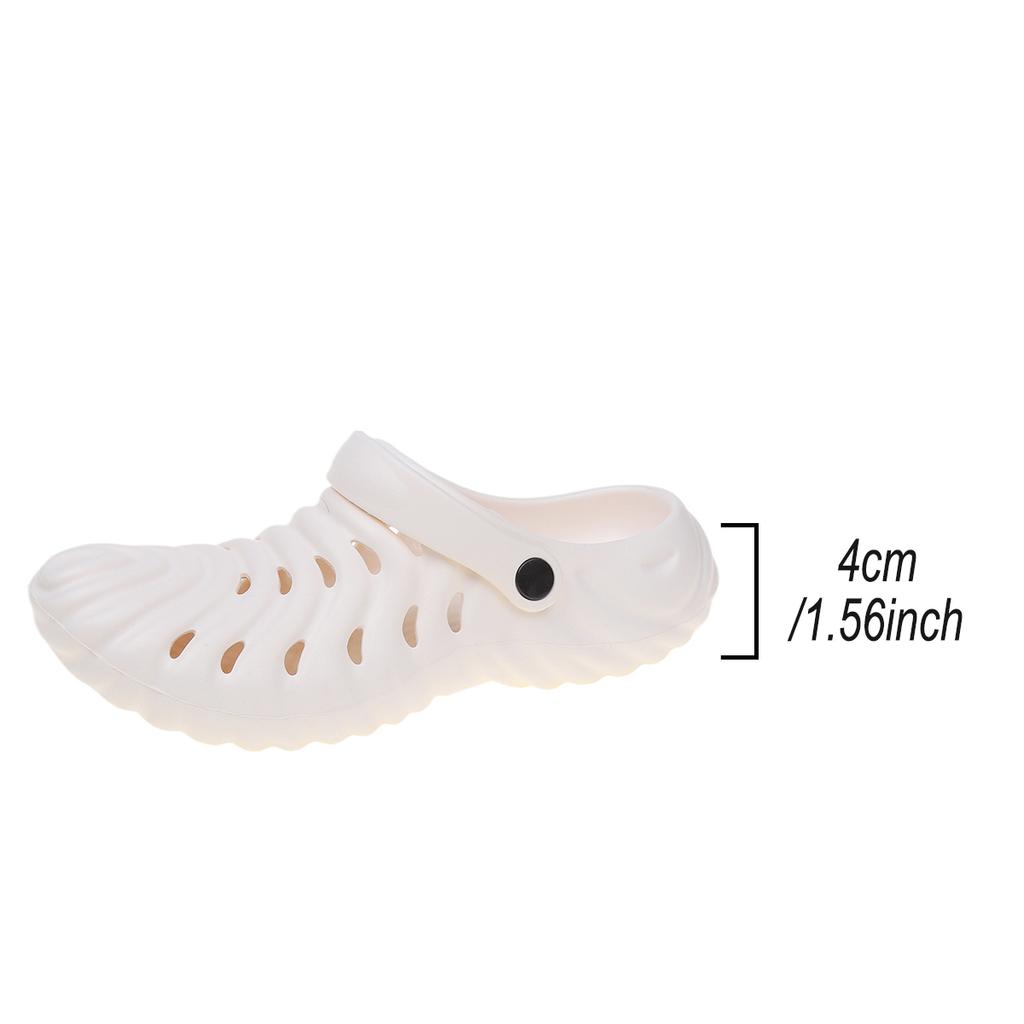 Летние женские тапочки с закрытым носком на плоской подошве, дышащие тапочки из ЭВА на небольшой платформе для женщин, сандалии, повседневные шлепанцы для активного отдыха