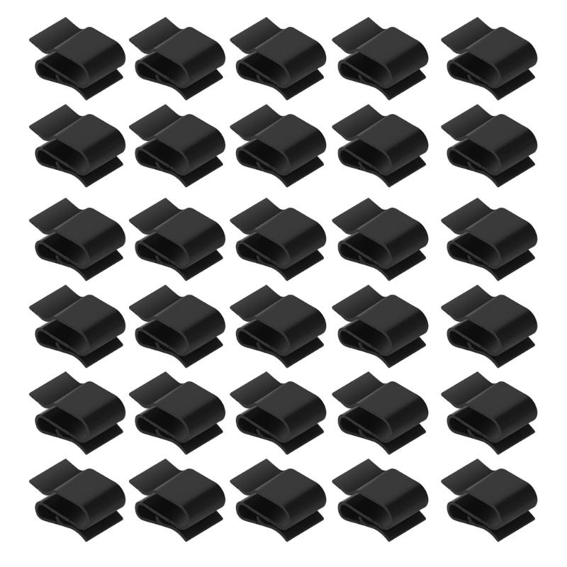 30Pieces Elegant Black Solar Wire Clip for Efficient Module Easy Installation Sturdy Plastic Materials 25x16mm