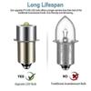 2025 Maglite Flashlight LED Upgrade Bulb 6500K White DC6V-24V P13.5S (2-Pack) Edition 0115