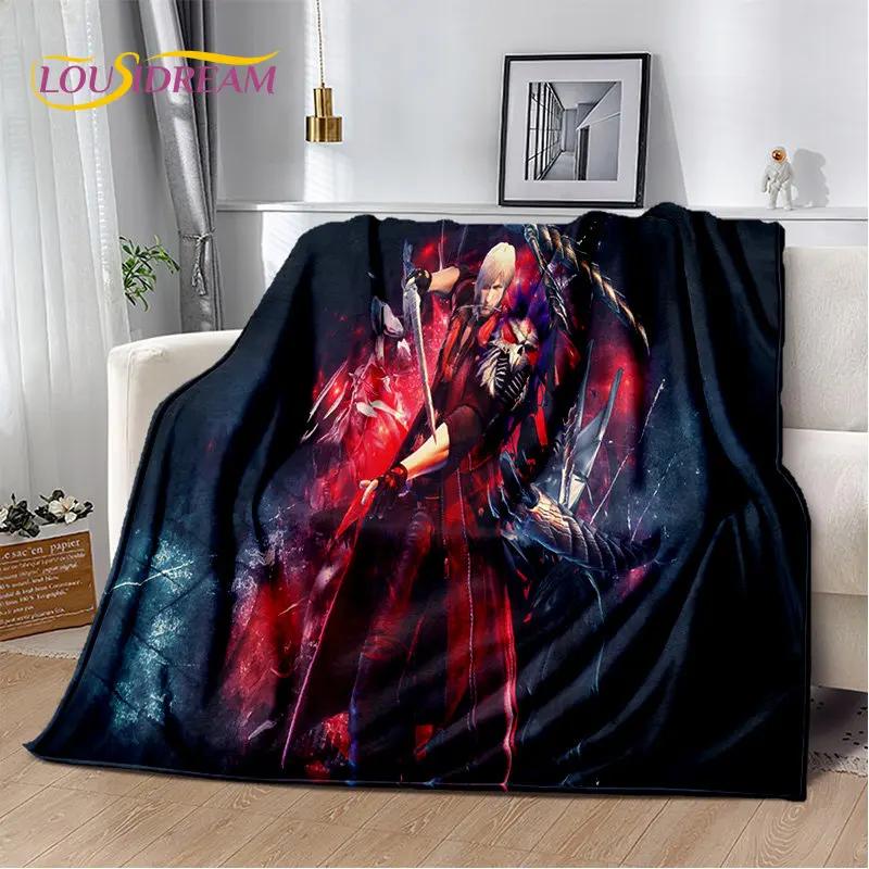 3D D-Devil May Cry DMC Game Gamer мягкое плюшевое одеяло, фланелевое одеяло, одеяло для гостиной, спальни, кровати, дивана, чехол для пикника