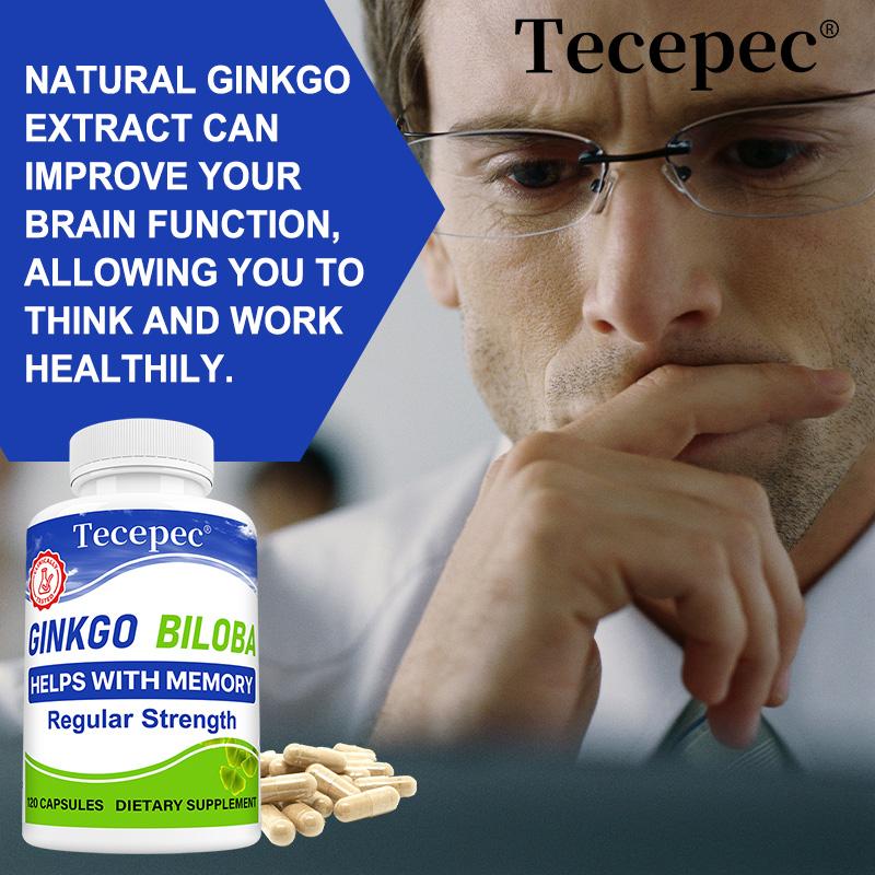 Ginkgo Biloba Leaf Extract Dietary Supplement, With Vitamin D, 120 Capsules Per Bottle