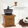 Hand Operated Coffee Grinder Solid Wood Vintage Classic Coffee Bean Grinder Ceramic Core Adjustable Grinder