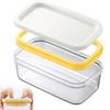 Butter Slicers Cutter, New Stick Butter Container Dish With Lid For Fridge, Easy Cutting Two 4oz Sticks