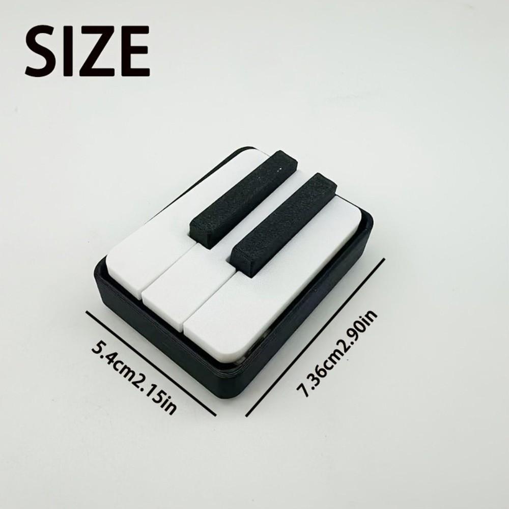 Novelty Piano Stress Clicker Keychain 5-key Press Piano Key Fidget Figurine  Backpack