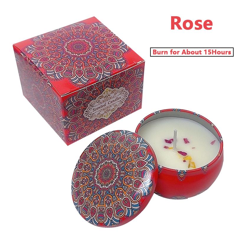 Candle Set Soy Wax Essential Oil Dried Floral Scented Candle Gift Set Wedding Birthday Gift Home Decoration Air Purification