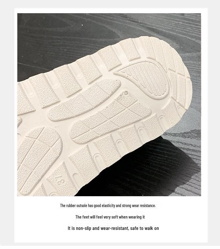 Трендовые утепленные ботинки на толстой подошве с эластичной лентой и нескользящей подошвой