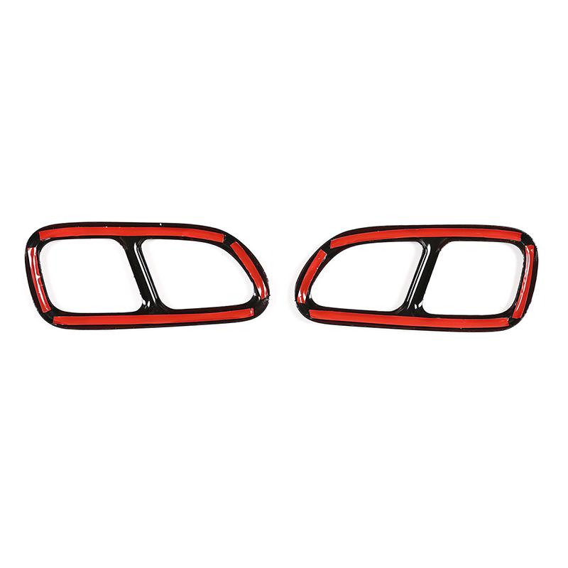 For Mercedes Benz CLA C117 SLK 2009-2016 Car Tail Throat Decor Frame Exhaust Pipe Trim Cover Stainless Steel Accessories 2 Pcs