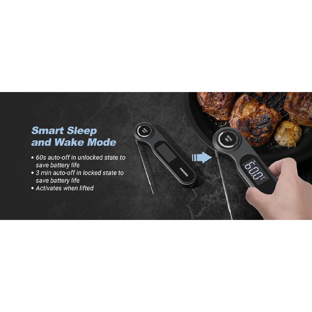 INKBIRD IHT-21K Instant Read Meat Thermometer, 0.5s, IP65 Waterproof, K Sensor, Magnetic, VA LCD, for Grilling, Baking, Brewing