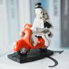 Skeleton Couple Figurine Resin Skeleton Couple Riding Motorcycle Sculpture Gothic